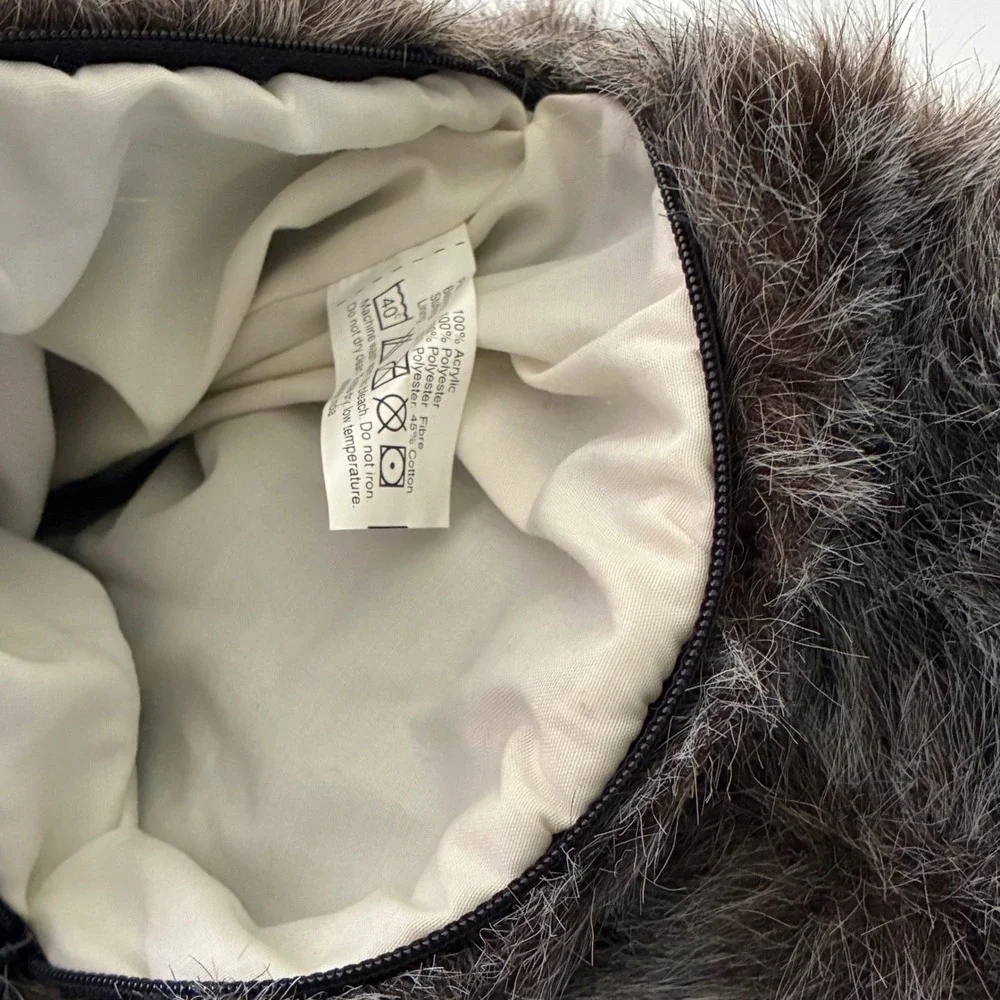 Plush Sea Otter Backpack Kids Faux Fur Animal Bag with Starfish Brown Cream